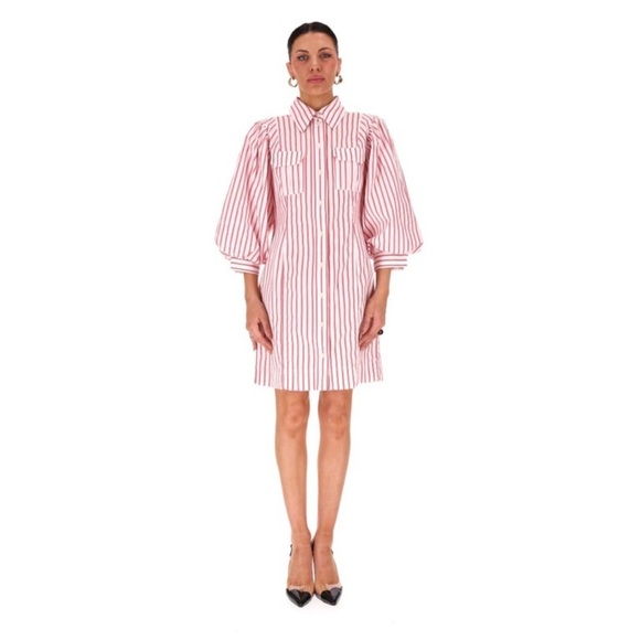 Ganni Dresses & Skirts - Ganni Striped Long Sleeve Dress size 34